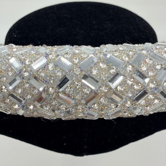 Silver Headband Crystal Rhinestones Hair Accessories Glitter Sequins Head Band - Picture 13 of 16